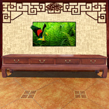 东阳红木电视柜实木简洁素面中式客厅花梨木储物影视地柜2/2.2米