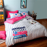 韩式全棉简约床单三四件套床上用品纯棉床品活性不掉色