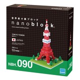 日本正版 nanoblock   拼装积木 红色 东京塔  天空树 安堂机器人