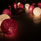 手工创意灯饰泰国线球灯藤球小夜灯房间装饰品节日派对彩灯串灯