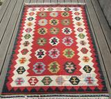 KILIM手工羊毛编织地毯异域民族风美式乡村土耳其编织地毯床边毯