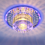 过道灯圆形水晶灯创意大气温馨门厅走廊玄关灯现代简约led吸顶灯