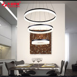 子澜现代简约led餐厅吊灯创意艺术个性大厅亚克力客厅卧室环形灯