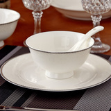 餐具套装 景德镇陶瓷器56头骨瓷高档中式家用碗碟盘 欧式碗筷套装