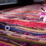 香提印 印度吉普赛纯手工地垫 长方形 家用地垫 客厅地毯 茶几毯