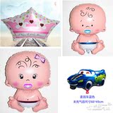 成都重庆可爱铝箔气球宝宝儿童生日装饰布置卡通气球婴儿皇冠汽车