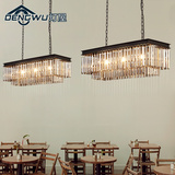 北欧复古工业风客厅吊灯怀旧个性餐厅卧室咖啡店创意玻璃铁艺吊灯