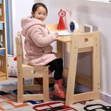 实木儿童学习桌可升降小学生书桌家用写字台小孩课桌椅套装组合