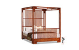有将刺猬紫檀架子床 实木家具现代中式花梨木双人床荣京瓷家具