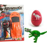 儿童玩具兰博基尼遥控车DIY手动恐龙不倒翁恐龙蛋电动汽车模型