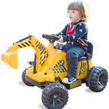 2016超大号儿童可坐可骑钩机挖土机人工遥控玩具童车工程车电动