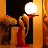 创意台灯卧室床头简约现代新婚庆结婚房红色礼品个性温馨装饰台灯