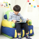儿童沙发书房看书椅男孩卡通可爱机器人扶手靠背椅儿童无腿凳子