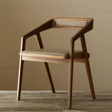 新品上市美式乡村实木餐椅铁艺做旧简易咖啡椅吧台椅子休闲靠背椅