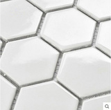 大六角白色黑色釉面马赛克瓷砖墙砖地砖卫生间厨房浴室客厅卧室砖