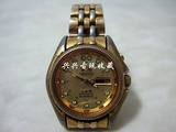 ORIEXT/东方双狮 镶钻镀金 老式古董自动机械手表 收藏专用