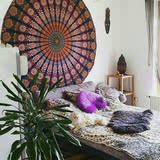 Leisure定制圆形 印度Mandala曼达拉挂布床单沙发巾桌布瑜伽挂毯