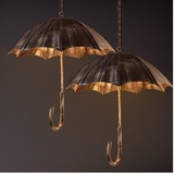 创意复古loft工业风艺术吊灯做旧铁艺咖啡馆餐厅吧台个性雨伞吊灯