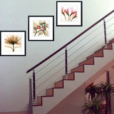 现代客厅装饰画楼梯卧室欧式有框挂壁画版画 沙发背景墙画 幸福花