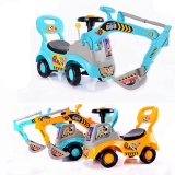 儿童滑行车溜溜助步车玩具车挖土机可坐可骑挖掘机宝宝工程车