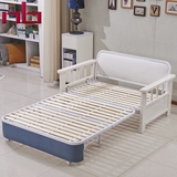 中式实木沙发床可折叠拆洗小户型双人多功能布艺儿童床1.2米1.5米