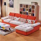 布瑞斯 新款沙发组合简约现代小户型多功能转角可储物布艺沙发床