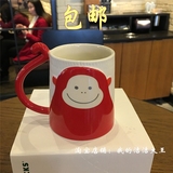 现货 韩国代购2016星巴克新年猴年马克杯 生肖杯猴子杯随行杯包邮