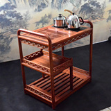 茶具茶车红木 功夫茶茶台小带轮移动茶水柜 茶桌花梨实木茶几茶盘