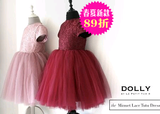 法国代购DOLLY高级童装 精美芭蕾公主裙连衣裙 两色选 15秋冬新款