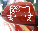 hello kitty后视镜贴 汽车贴纸  可爱卡通 个性 KT猫创意车贴一对