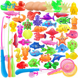 宝宝儿童小孩磁性铁水果钓鱼玩具套装戏水小猫捞鱼toy