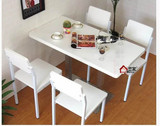 现货快餐桌椅咖啡厅桌椅简约黑白正方形餐桌甜品店奶茶店桌椅组合