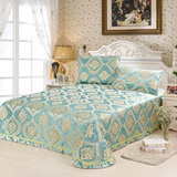 外贸韩国床品绗缝被空调被欧式床罩加厚床单韩式提花床盖三件套