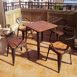 欧式铁艺户外桌椅 金属彩色铁皮酒吧桌椅 休闲咖啡厅桌椅组合