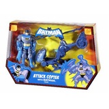 正品Mattel美泰Batman蝙蝠侠公仔和飞机模型 儿童玩具礼物 R6012