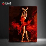 魔手丹青diy数字油画抽象性感女人物填色手绘大幅欧式装饰画火影