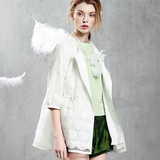 XG品牌折扣女装专柜正品 白色中长款外套女 风衣早秋XB308007A151