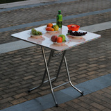 高73cm正方形折叠饭桌 简约折叠桌家用吃饭桌餐桌 便携式折叠桌子