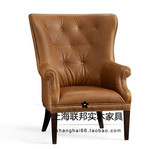 美式全实木真皮沙发客厅整体3+2+1组合沙发上海联邦实木家具定制