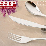 高档不锈钢西餐餐具欧式盘子碟子两件套装叉子3三件套牛排刀叉勺
