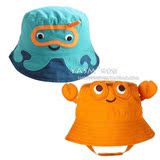 外贸水洗棉儿童帽子春夏潜水艇男童遮阳帽渔夫帽全棉宝宝婴儿盆帽