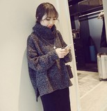 2016秋冬新款韩版高领宽松显瘦长袖短款羊毛针织衫套头毛衣女加厚