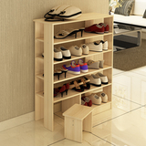 特价简易木质多层鞋架储物收纳置物架大容量现代家用鞋柜 经济型