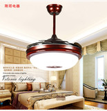 中式LED现代时尚复古风扇电扇吊扇灯吊灯隐形吸顶扇餐厅客厅卧室