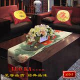 中式桌旗 样板间荷鸟奢华床棋餐桌家居装饰 高档茶几旗定做
