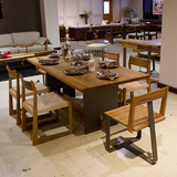 设计师创意实木餐桌椅组合北欧家具小户型饭桌长方型餐台格调桌椅
