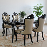 欧式餐桌椅组合6人 新古典吃饭桌子 小户型长方形1桌4椅餐台家具