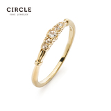Circle日本珠宝 钻石戒指18k黄金豪华群镶钻石首饰戒指正品女款