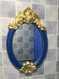 欧式创意酒店镜子椭圆美式乡村壁挂装饰镜梳妆台美容镜子卫浴镜子