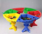 儿童沙滩戏水玩具幼儿园大沙池塑料带盖游戏沙水桌圆型组合沙水盘